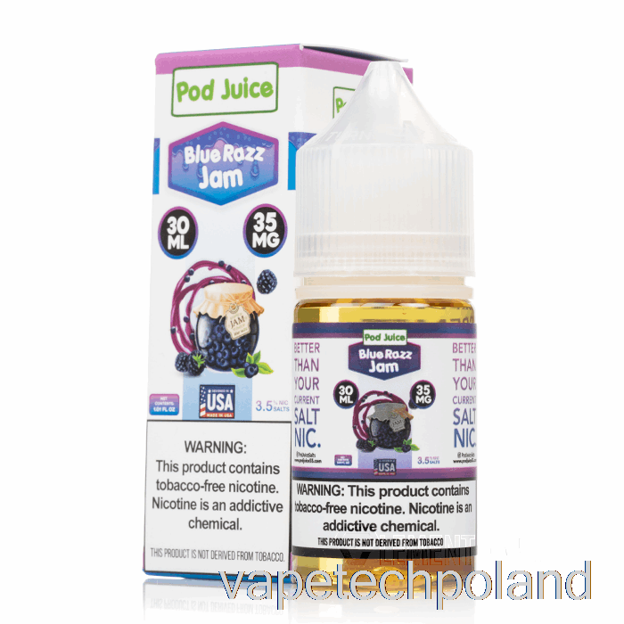 Vape Shop Warszawa Blue Razz Jam - Sok Ze Strąków - 30ml 55mg